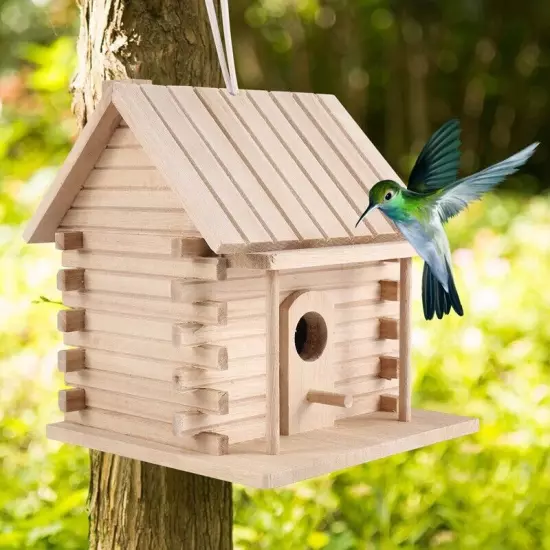 Bird House Wall-Mounted Wooden Nest Dox Nest House Bird House Bird Box9421