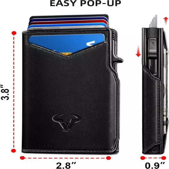 Billetera De Metal Para Hombre Con Clip Dinero Tarjetero Cartera De Bloqueo RFID