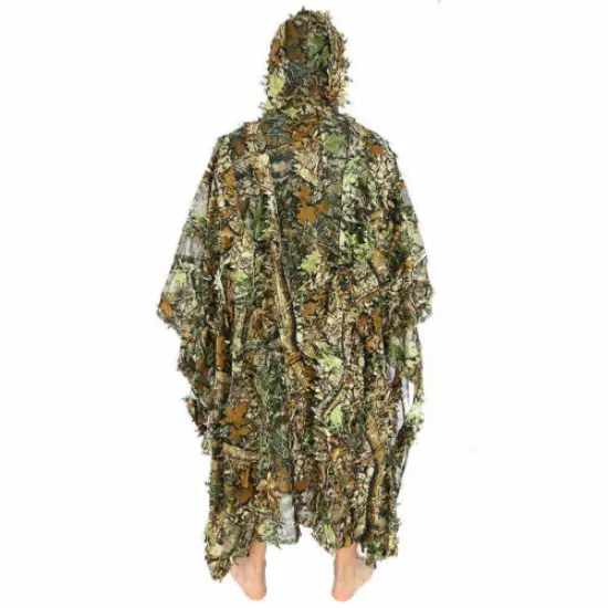 3D Leaf Sniper Ghillie Suit Woodland Camouflage Hunting Cloak Tactical Clothing