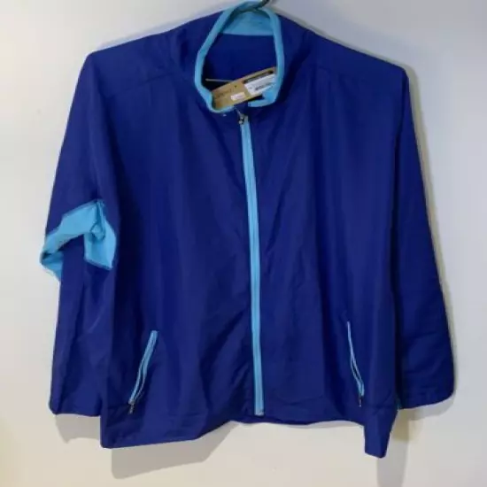 New with tags ~ Nancy Lopez Golf Ladies Long Sleeve Jacket ~ Size XXL ~ Blue