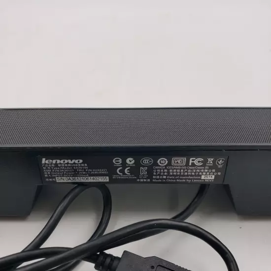 OEM Lenovo USB External Sound Bar Computer Speaker Clip On 0A36190 Free Shipping