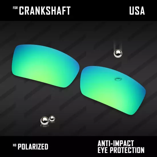 Anti Scratch Polarized Replacement Lenses for-Oakley Crankshaft OO9239 Options