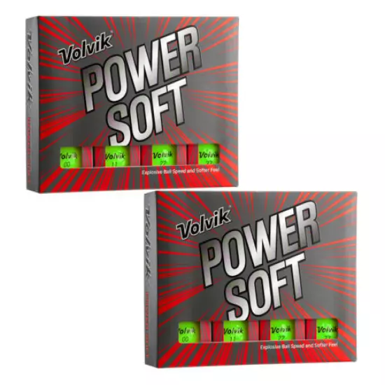 Volvik POWER SOFT Explosive Ball Speed Golf Balls 2 Dozen (24 Balls) 