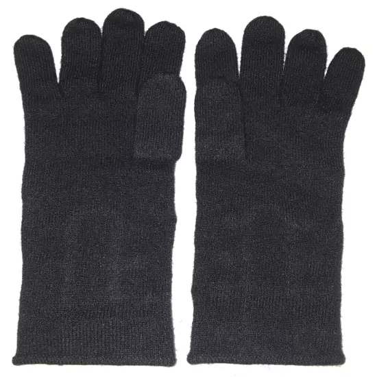 Precious Fibers NWT black knit cashmere gloves womens size S-M