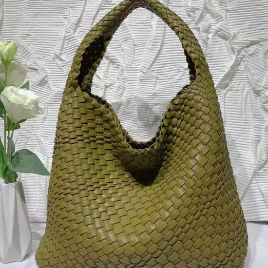 Women Woven Handbag High Quality Lightweight Travel Expanding Folders