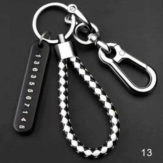 Car Anti Lost Phone Number Tag Plate Key Ring Pendant Number Card KeyRing pet