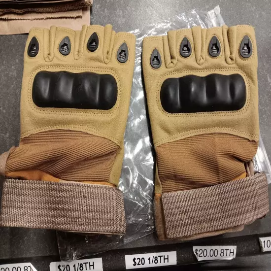 Multi Purpose Half Finger Gloves W/hard KNUCKLES 