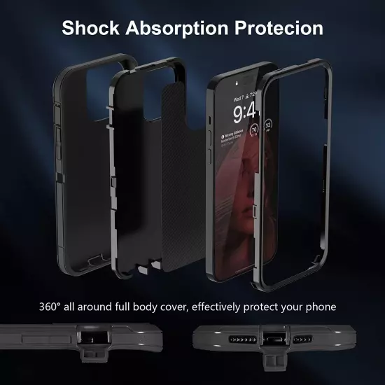 For iPhone 16 15 14 13 12 11 Pro Max XR X Max 8 7 Plus SE Shockproof Case Cover