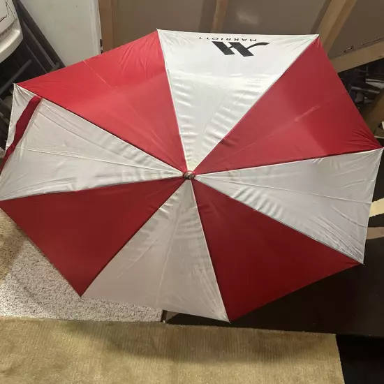 red and white umbrella Marriott