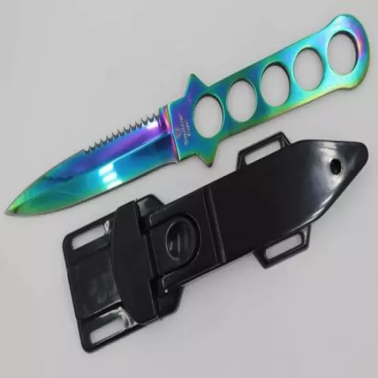 Snake Eye Tactical Dive Knife ll, All Stainless with Line Cutter, Razor Edge