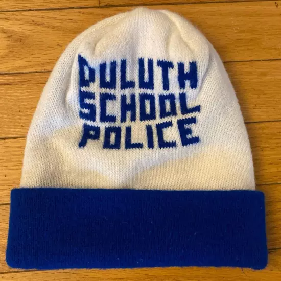 Vintage Knit Beanie Cap Hat DULUTH SCHOOL POLICE Minnesota 