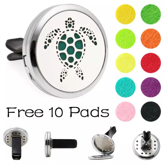 Car Diffuser Vent Clip Air Freshener Essential Oil Aroma diffuser Locket 10Pads 