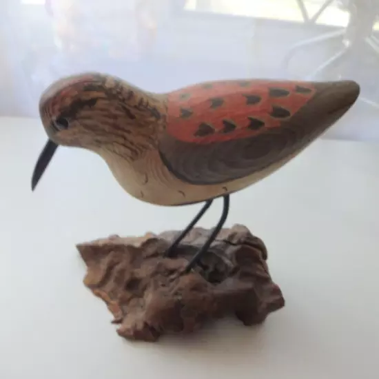 Vtg Signed '27 Ed ... MD Darlington Wood Shore bird American Shorebird Decoy