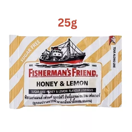 Fisherman's Friend Candy Lozenges Honey Lemon Flavor Sugar Free 25g x 6 pcs