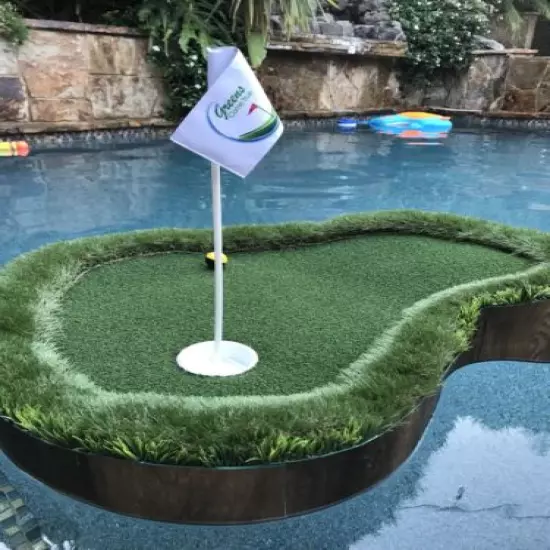 Custom Floating Golf Green With Lights