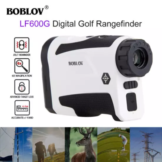 BOBLOV 650Yard Golf Hunting Rangfinder W/ Slope Flag Lock Range Finder Scope Kit