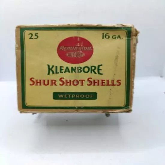 Remington DuPont Clean Bore Sure Shot Shelves 16 Gauge Box Only. F