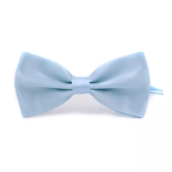 Men Bowtie Classic Wedding Party Bow Tie Solid Color Adjustable Necktie