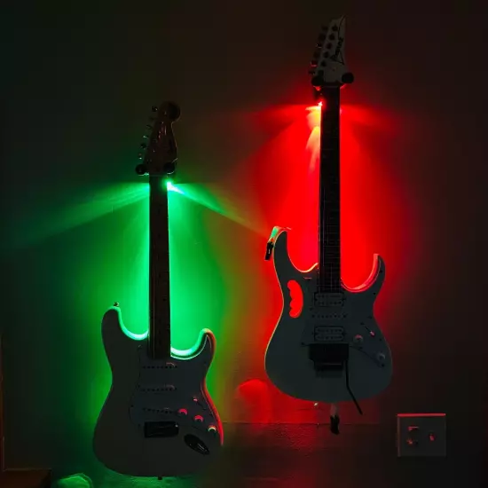 LED Light Up Guitar Wall Mount Hangers, Your Guitar Will Thank You!