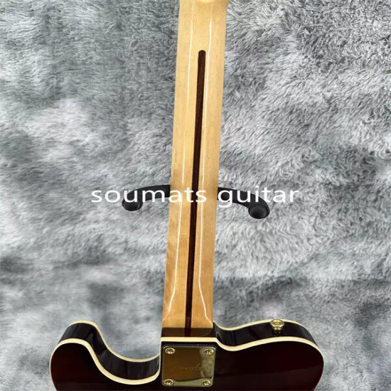 Custom Tele Electric Guitar Maple Fretboard White Pickup Gold Hardware