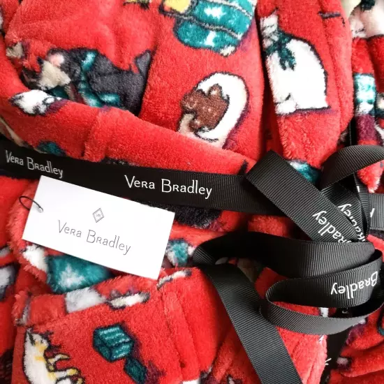 VERA BRADLEY HOLIDAY CATS MEOW ROBE or SLIPPERS:NWT CATS MEOW Limited Edition