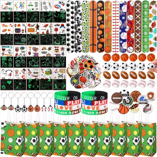 194 Pcs Sport Party Favors Bulk Soccer Baseball Football Basketball Goodie Ba...