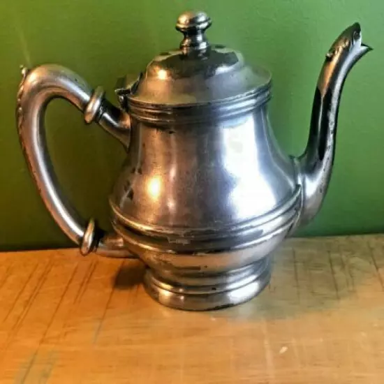 Vintage PCC Country Club International - Silver Soldered Teapot/Creamer w Logo