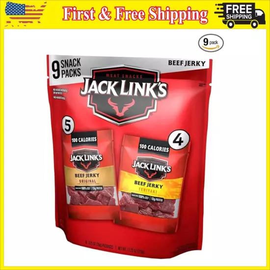 Jack Link's Beef Jerky Variety - Includes Original and Teriyaki Flavors, On theJ