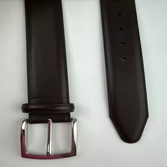 Johnston & Murphy Leather Belt Burgundy Size 38 EUC 75-7789