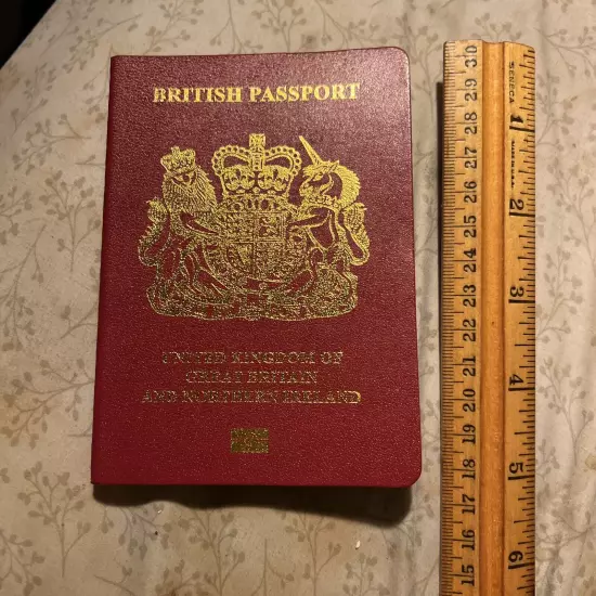 RETIRED - BRITISH - PASSPORT SIMULATION-PROP - Full COLOR - Passport- MOVIE PROP