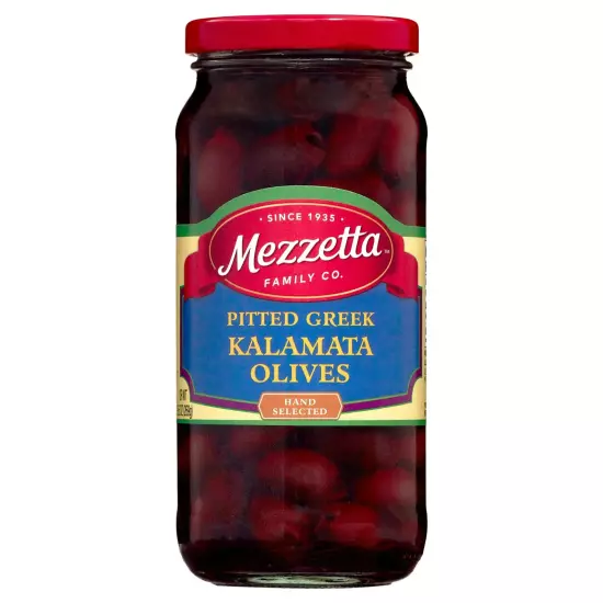 Mezzetta Pitted Greek Kalamata Olives – 5 Pack, 9.5 oz Glass Jars | Gluten-Free