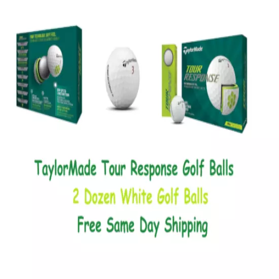 TaylorMade 2022 Tour Response White Golf Balls 2 Dozen (24) Free Same Day Ship