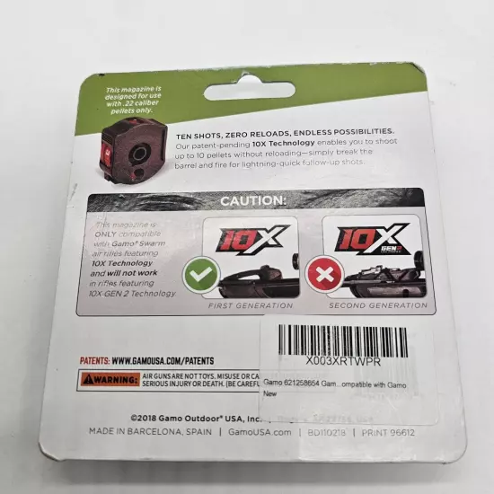 Gamo 10X GEN1 Hunting Quick-Shot Magazine .22 cal Swarm Fusion Rapid Reload NEW