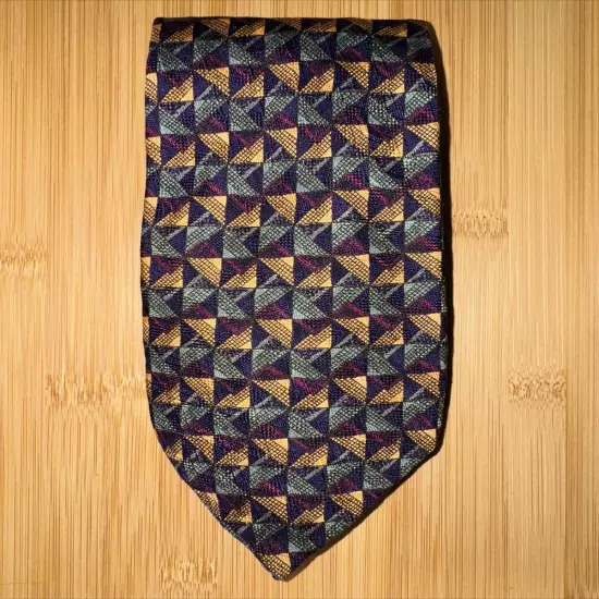 Robert Talbott Studio Carmel Valley Abstract Geometric Silk Tie - 60L 3.5W