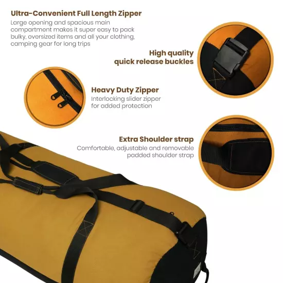 WHITEDUCK FILIOS Water Proof Duffel Bag- Multipurpose Heavy Duty Tactical Canvas