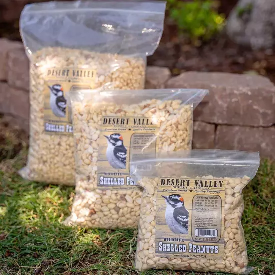 Desert Valley Shelled Peanuts, Premium All Natural Wild Bird and Wildlife Food f