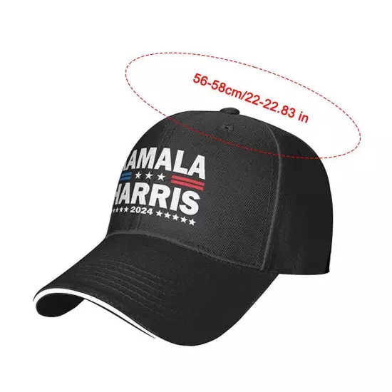 Kamala Harris 2024 Hat Trucker Hat Breathable Peaked Cap Adjustable for Unisex-