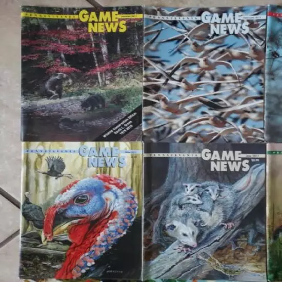 VG+++ Complete 2011 (Jan thru Dec) LOT OF 12 PENNSYLVANIA GAME COMMISSION NEWS 