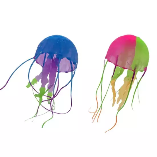 Fluorescent Artificial Jellyfish Aquarium Fish Tank Landscape Decor G