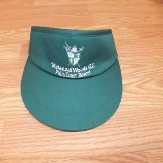 Genuine Green Town Talk Matanzas Woods G.C Palm Cost Resort Sun Visor Hat *READ*