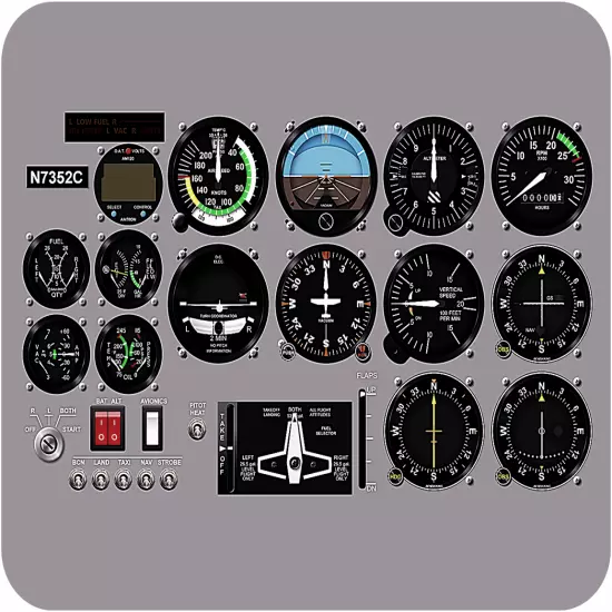 Aircraft Instrument Panel Computer / Laptop Mouse Pad