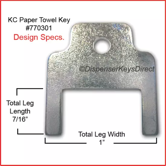 Kimberly Clark #770301 - Paper Towel & Toilet Tissue Dispenser Key - (4/pk.)