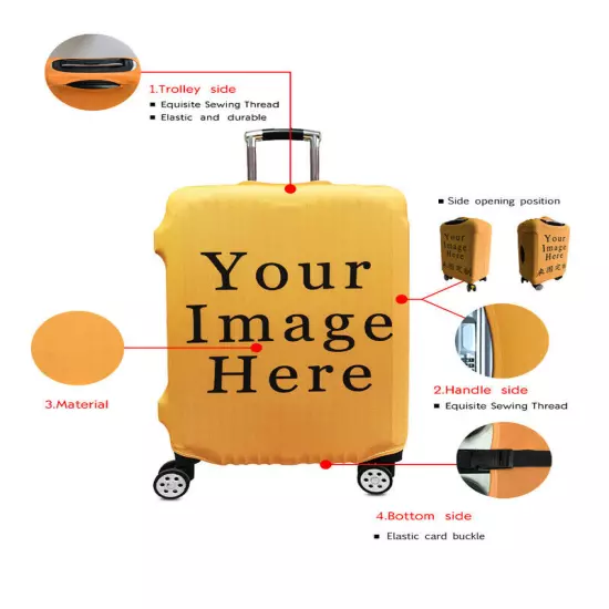 Colorful Luggage Suitcase Protector Cover Elastic Anti- Dust Scratch Case Bag