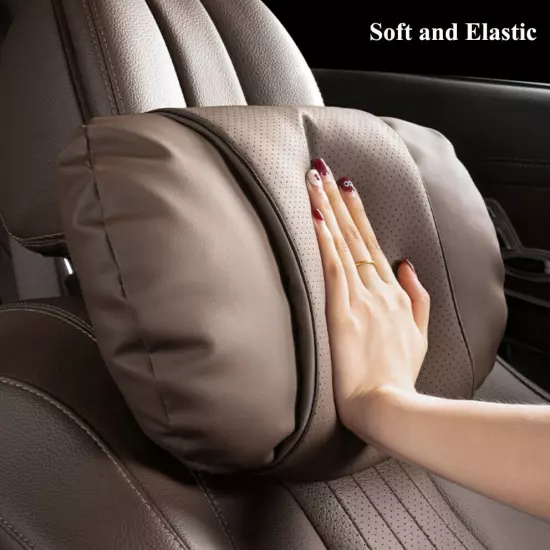 Luxury Leather Car Headrest Seat Neck Support Soft Maybach S-Design Neck Pillow