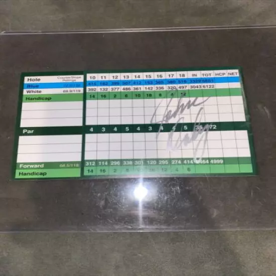 John Daly Signed Arthur Hills Course Scorecard