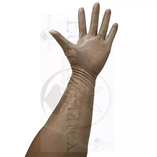 Latex fetish men transparent Gloves mould Rubber Fetish glove Chlorination 0.4mm