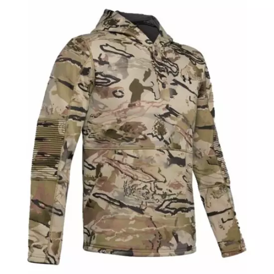 UNDER ARMOUR Rut Fleece Hunting Hoodie 1343219-999 Barren Camo (MEN'S LARGE) L