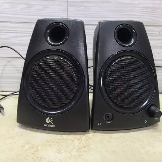 Logitech Z130 Full Stereo Sound 3.5mm Jack Compact Laptop Speakers Model S-00098