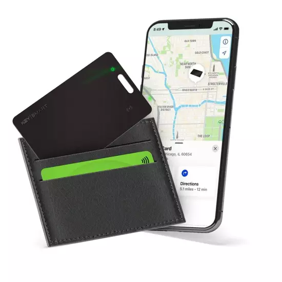 KEYSMART SmartCard Wallet Tracker, Rechargeable, Works with Apple Find My App