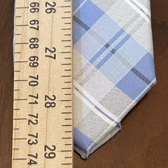 Apt. 9 Blue Gray Hand Made 91% Polyester 9% Silk Men’s Neck Tie Made In China